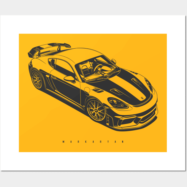 Cayman GT4 Wall Art by Markaryan